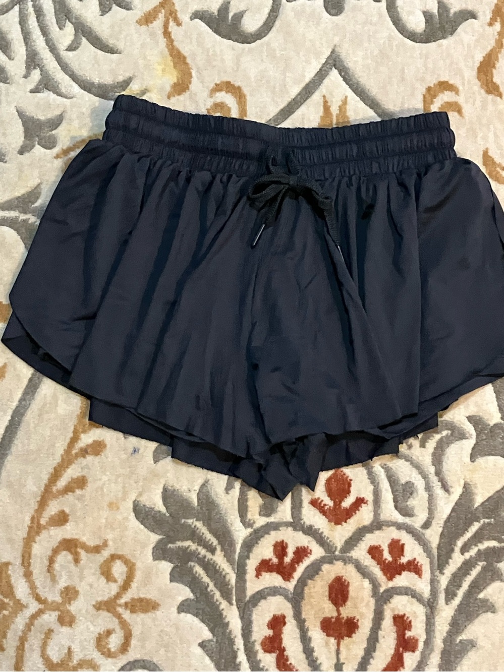 Women’s black butterfly shorts medium